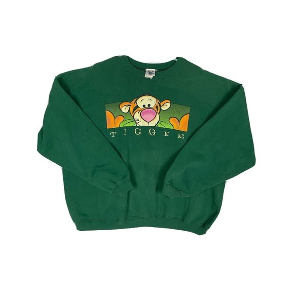 Disney Other - Vintage Men's Disney Store Green Tigger Crewneck Sweatshirt Pullover XXL,